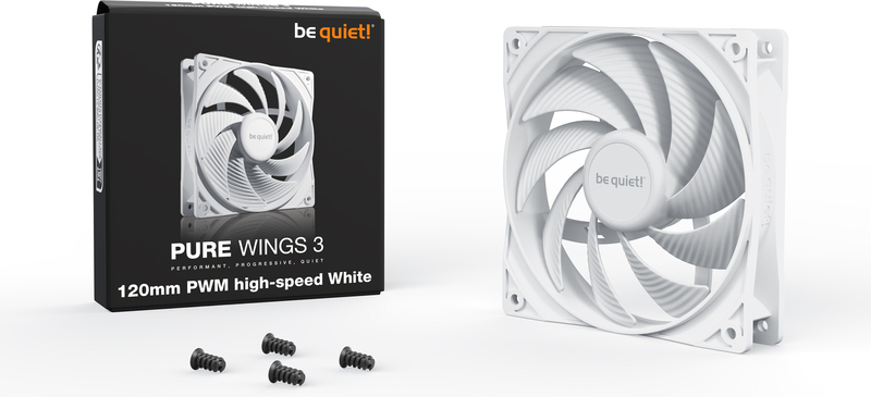 Be quiet pure wings 3 pwm high speed 777193 3 orig - be quiet! Pure Wings 3 120mm PWM High-Speed White Case Fan