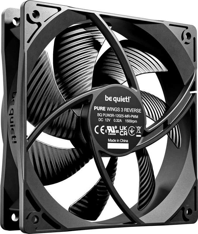 Be quiet pure wings 3 reverse case fan 776062 3 orig - Be quiet! Pure Wings 3 120mm PWM Reverse Triple Pack Black Case Fan