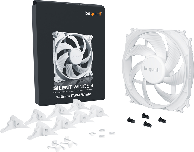 Be quiet silent wings 4 pwm case fan 776017 4 orig - Be quiet! Silent Wings 4 140mm PWM White Case Fan