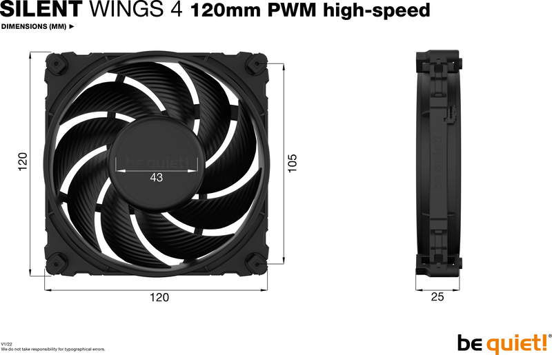 Be quiet silent wings 4 pwm high speed 777181 5 orig - be quiet! Silent Wings 4 120mm PWM High-Speed Casefan Case Fan