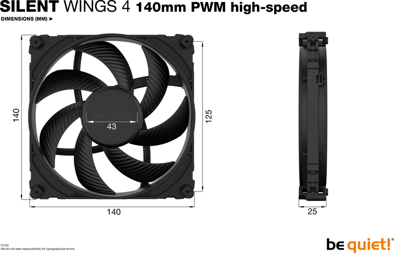 Be quiet silent wings 4 pwm high speed 777183 5 orig - be quiet! Silent Wings 4 140mm PWM high-speed Case Fan