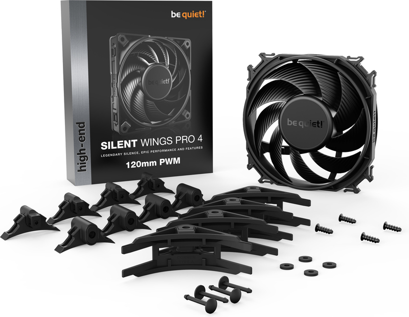 Be quiet silent wings pro 4 pwm case 776052 4 orig - Be quiet! Silent Wings Pro 4 120mm PWM Case Fan