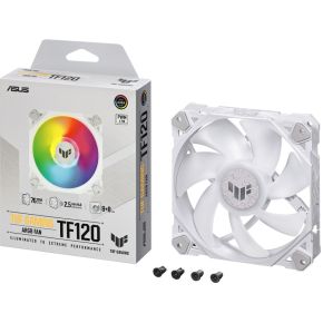 Box ventilator asus tuf tf120 whit 6 orig - ASUS TUF Gaming TF120 ARGB 120mm Case Fan (White)