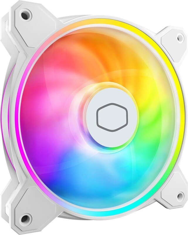 Cooler master masterfan mf120 halo2 wit - Cooler Master MasterFan MF120 Halo² White 120mm Case Fan (White)