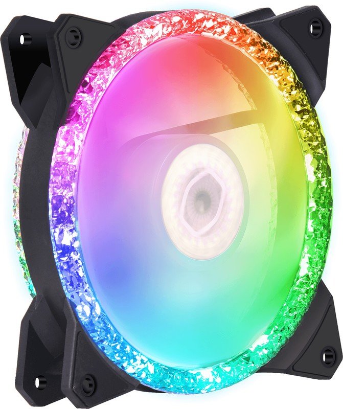 Cooler master masterfan mf120 prismatic vent - Cooler Master MasterFan MF120 Prismatic ARGB 120mm Case Fan (Black)