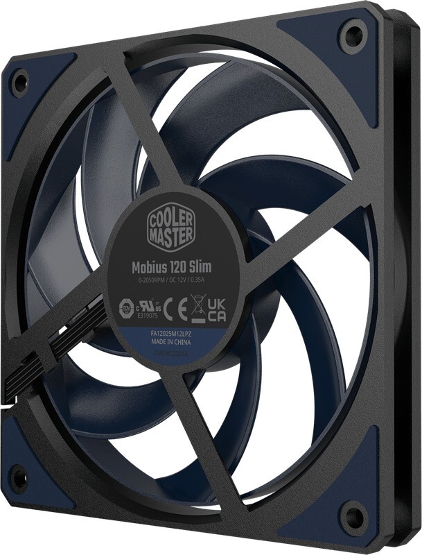 Cooler master mobius 120 slim case fan 120mm 3 orig - Cooler Master Mobius 120 Slim 120mm Case Fan (Black)