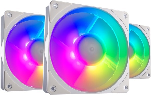 Cooler master mobius 120p 120x120x25 case fa 776304 2 orig - Cooler Master Mobius 120P ARGB White Kit 120mm Case Fan (White)