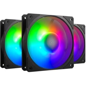 Mobius 120P ARGB 3-Pack Fan Kit 120mm Case Fan (Black) - afbeelding 2