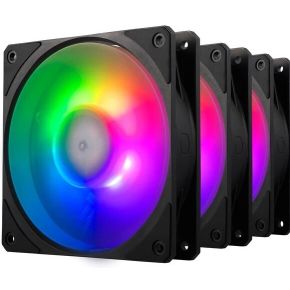 Mobius 120P ARGB 3-Pack Fan Kit 120mm Case Fan (Black) - afbeelding 3