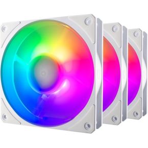 Mobius 120P ARGB White Edition 3-Pack Fan Kit 120mm Case Fan (White) - afbeelding 3