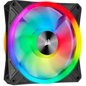iCUE QL140 RGB PWM Dual Fan Kit with Lighting Node CORE 140mm Case Fan (Black) - afbeelding 2