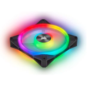 iCUE QL140 RGB PWM Dual Fan Kit with Lighting Node CORE 140mm Case Fan (Black) - afbeelding 6