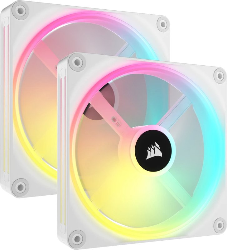 Corsair co 9051008 ww ventilatorhuis 1 - Corsair iCUE LINK QX140 RGB 140mm PWM Fans Starter Kit White Case Fan