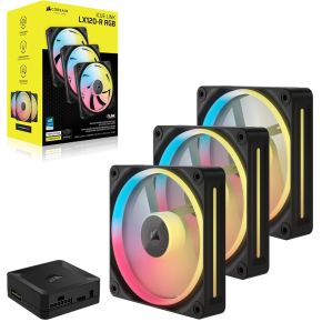 iCUE LINK LX120-R RGB 120mm PWM Reverse Blade Fan Starter Kit - Black (3-Pack) - afbeelding 2