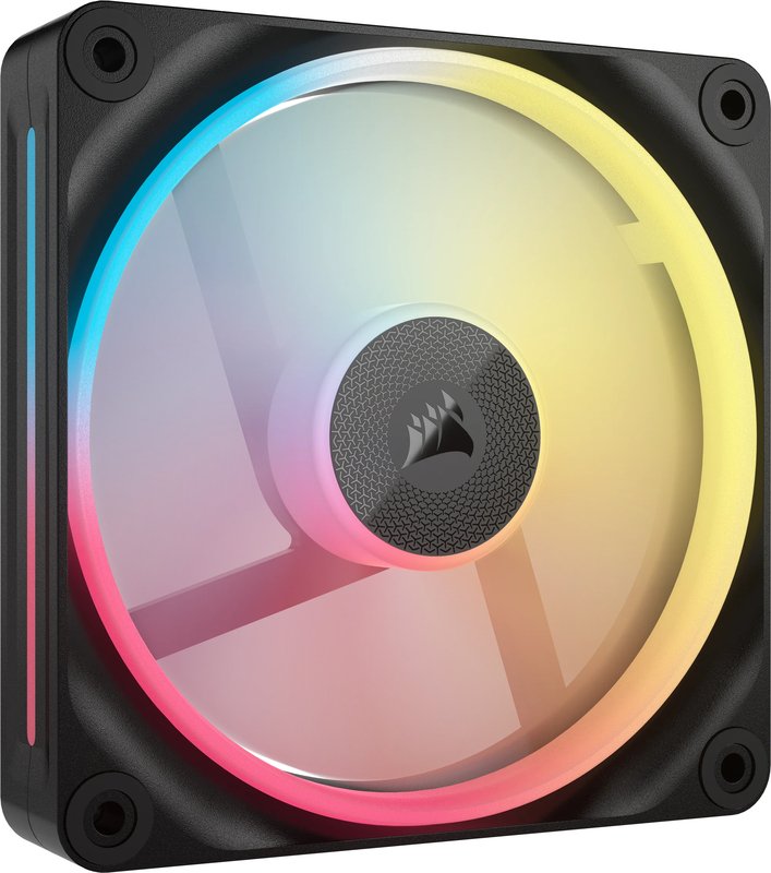 Corsair icue link lx120 r reverse case 776214 - Corsair iCUE LINK LX120-R RGB PWM Fan Reverse 120mm Case Fan (Black)