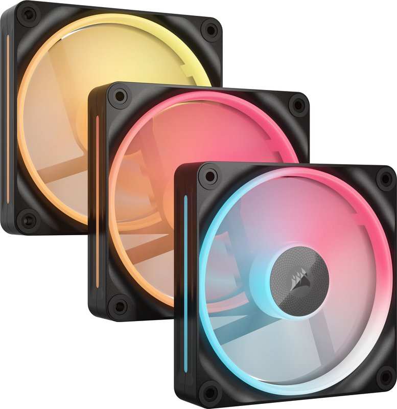 Corsair icue link lx120 r reverse star 776215 - Corsair iCUE LINK LX120-R RGB PWM (3-Pack) 120mm Case Fan (Black)