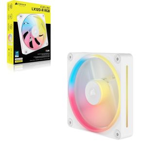 iCUE LINK LX120-R RGB 120mm PWM Reverse Blade Fan White - afbeelding 3