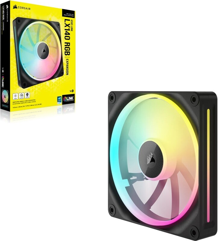 Corsair icue link lx140 case fan 776173 5 orig - Corsair iCUE LINK LX140 RGB 140mm PWM Fan Black Case Fan