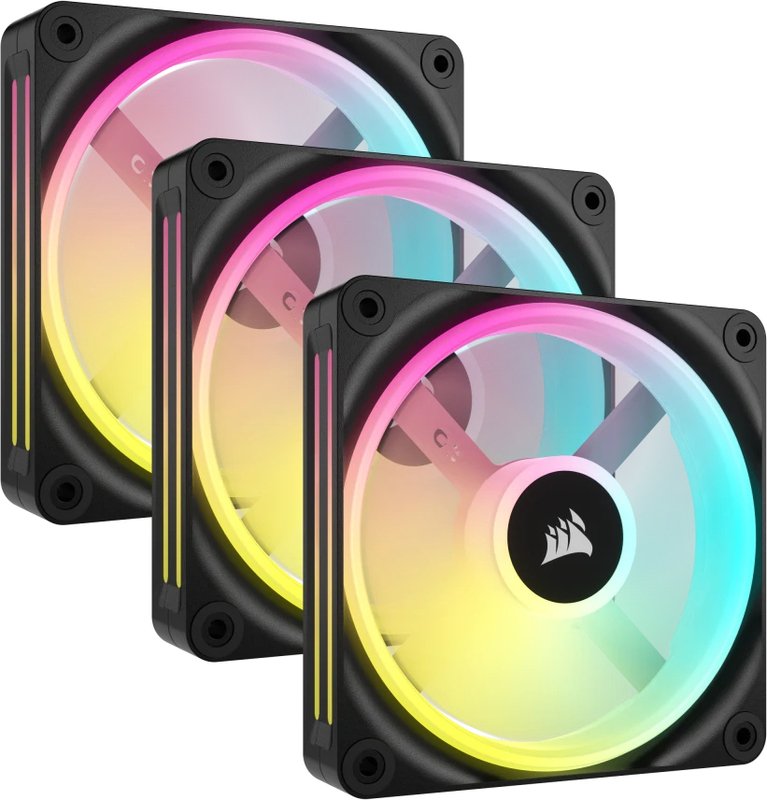 Corsair icue link qx120 starterskit ca 776176 - Corsair iCUE LINK QX120 RGB 120mm PWM Fans Starter Kit Black Case Fan