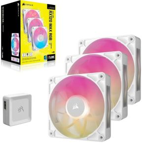 iCUE LINK RX120 MAX RGB White Triple Pack 120mm Case Fan (White) - afbeelding 4