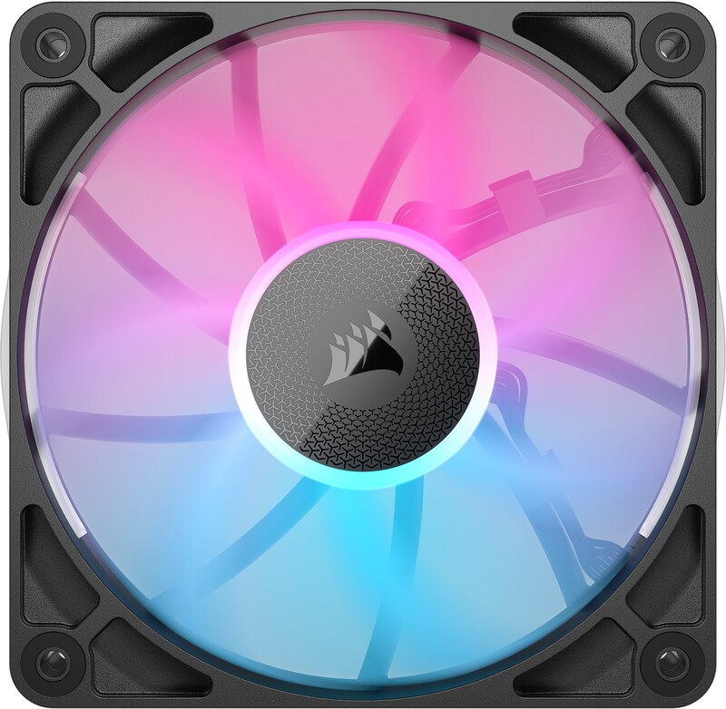 Corsair icue link rx120 starterskit ca 777147 2 orig - Corsair iCUE LINK RX120 RGB PWM Fan Triple 120mm Case Fan (Black)
