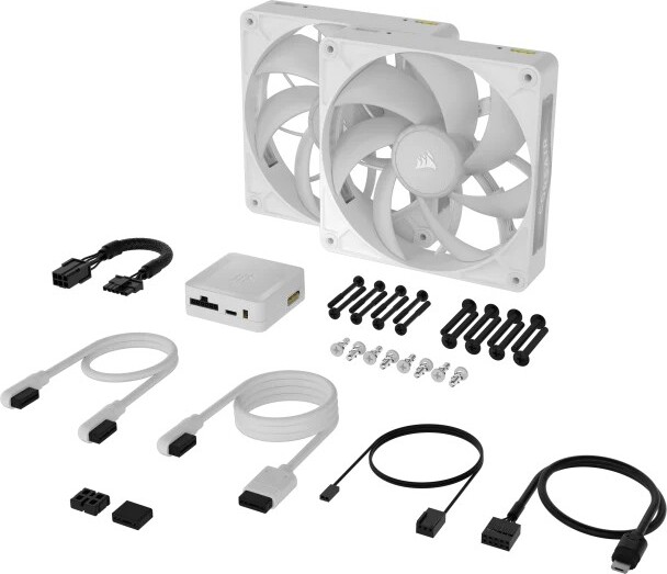Corsair icue link rx140 max 140mm pwm 3 orig - Corsair iCUE LINK RX140 MAX RGB PWM Thick Fans 140mm Case Fan (White)