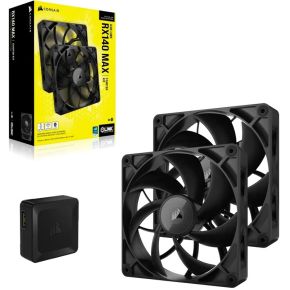 iCUE LINK RX140 MAX 140mm PWM Thick Fans Starter Kit - Black - afbeelding 3
