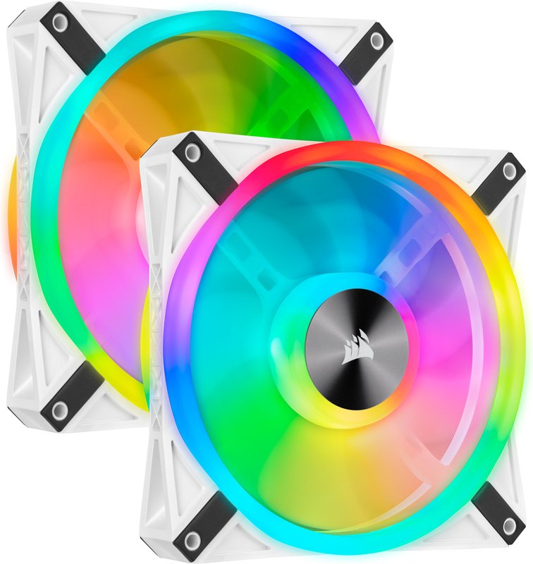 Corsair icue ql140 case fan - Corsair iCUE QL140 RGB PWM White Dual Fan Kit 140mm Case Fan (White)