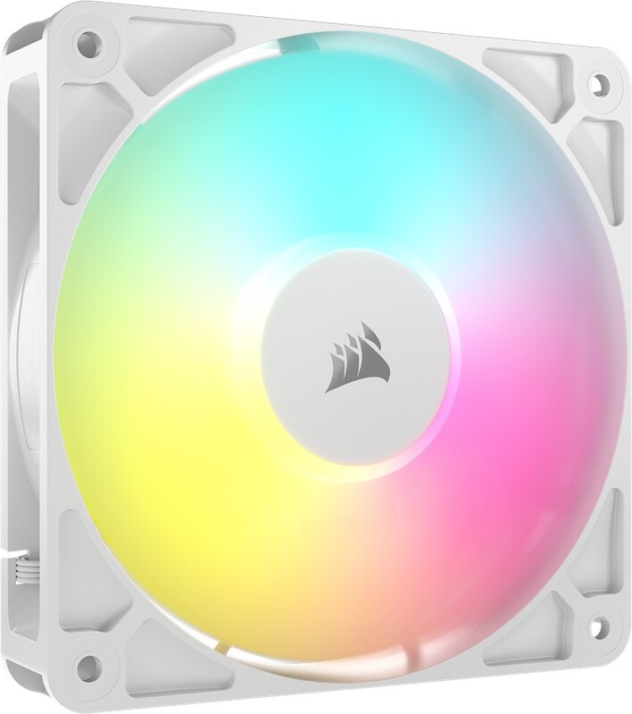 Corsair rs120 case fan 776250 2 orig - Corsair RS120 ARGB White 120mm PWM Fan Triple Pack Case Fan