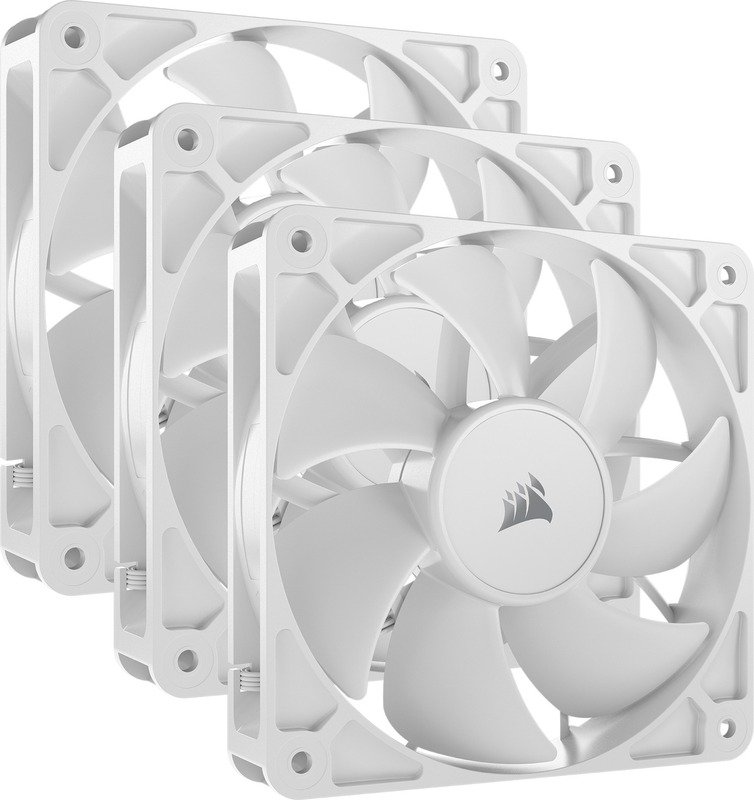 Corsair rs120 pwm case fan 776220 - Corsair RS120 PWM 120mm Fans Triple Pack White Case Fan