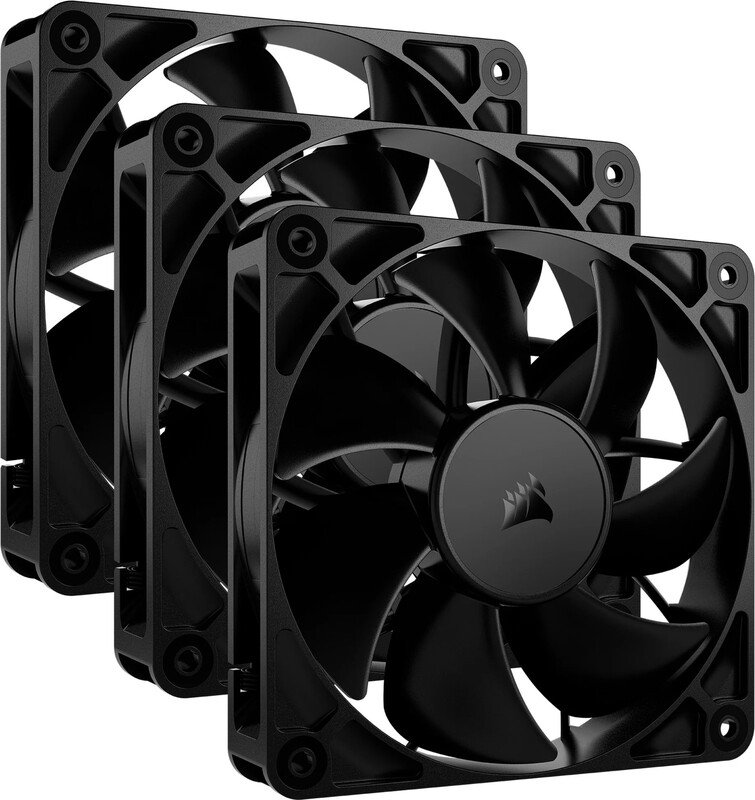 Corsair rs120 pwm case fan 776252 - Corsair RS120 PWM 120mm Fan Triple Pack - Black Case Fan