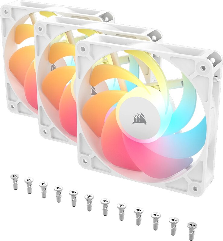 Corsair rs120 r pwm reverse case fan 776286 3 orig - Corsair RS120-R ARGB 120mm PWM Reverse Fans (3-Pack) - White Case Fan