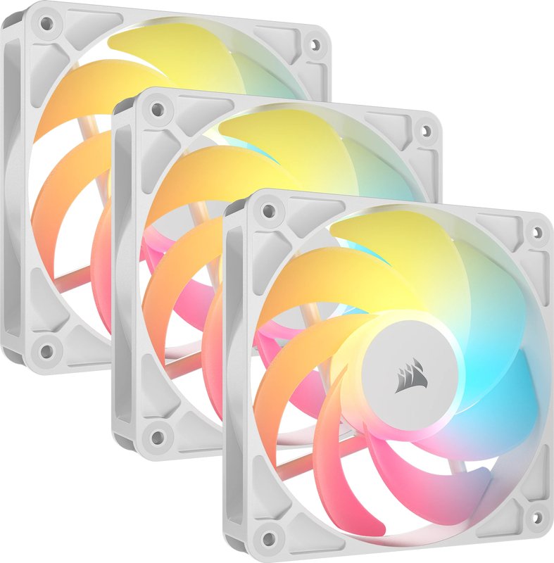 Corsair rs120 r pwm reverse case fan 776286 - Corsair RS120-R ARGB 120mm PWM Reverse Fans (3-Pack) - White Case Fan