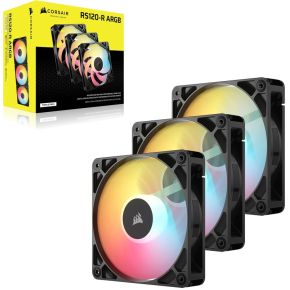 RS120-R ARGB PWM Reverse 120mm Fan Triple Pack Black - afbeelding 4