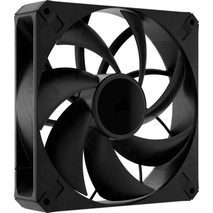 RS140 MAX 140mm PWM Magnetic Dome Bearing Case Fan - 1600 RPM, 104 CFM, 2.4 mmH2O Static Pressure, Black - afbeelding 5