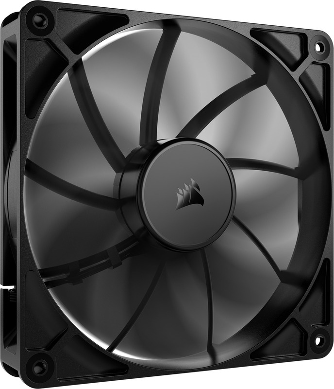 Corsair rs140 pwm case fan 776254 2 orig - Corsair RS140 PWM Black Dual Pack 140mm Case Fan (Black)