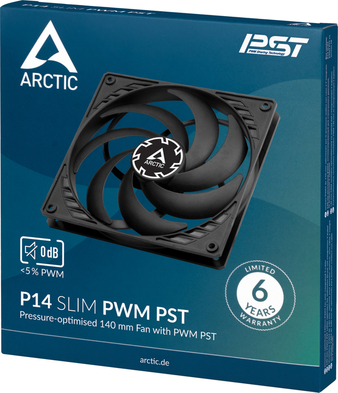 Cpu ventilator arctic acfan00268a 4 orig - ARCTIC P14 Slim PWM PST 140mm Case Fan (White)