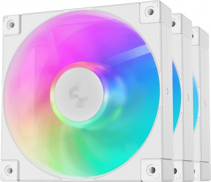 Deepcool fd12 wh 3in1 - DeepCool FD12 ARGB WH 120mm Case Fan - 3-Pack
