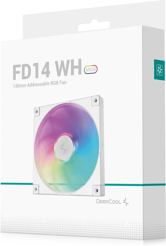 Deepcool fd14 wh 5 orig - DeepCool FD14 ARGB White 140mm Fan