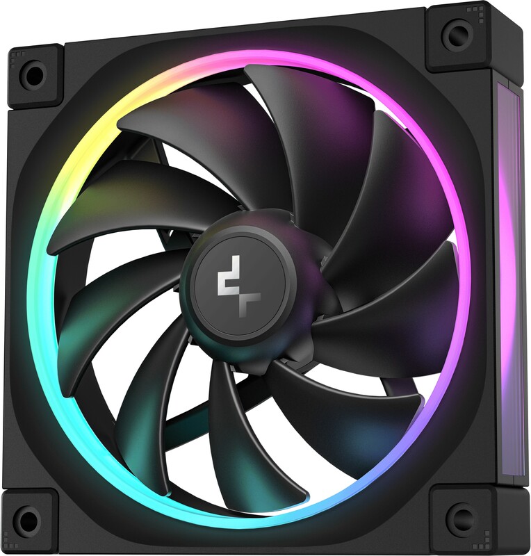 Deepcool fl12 3 in 1 black ventilatorhu 2 orig - DeepCool FL12 120mm PWM ARGB Fans 3-Pack - Black Case Fan