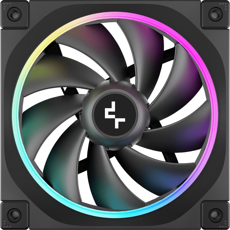 Deepcool fl12 3 in 1 black ventilatorhu 3 orig - DeepCool FL12 120mm PWM ARGB Fans 3-Pack - Black Case Fan