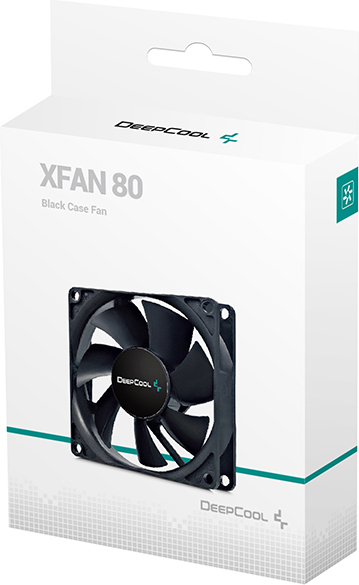 Deepcool xfan 80 80mm black fan hydro 3 orig - DeepCool XFAN 80 80mm Case Fan