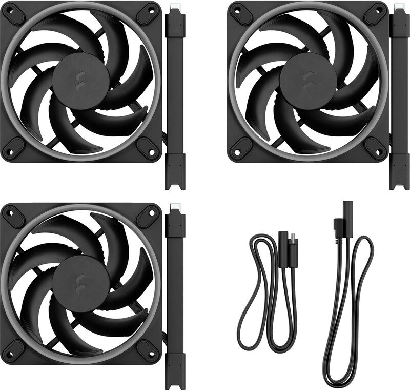 Fractal design momentum 12 case fan 777085 - Fractal Design Momentum 12 RGB Black 120mm PWM Case Fan - 3 Pack