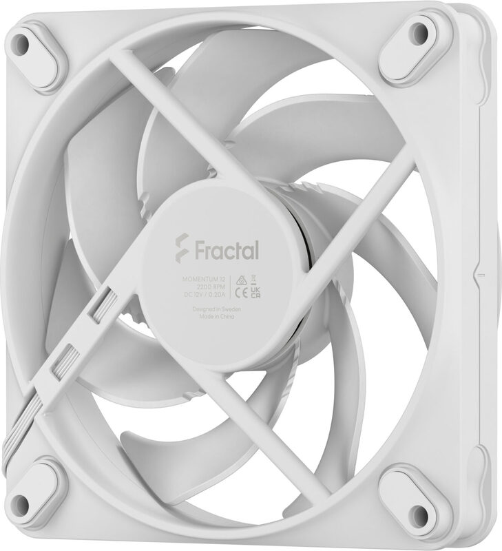 Fractal design momentum 12 case fan 777098 2 orig - Fractal Design Momentum 12 White 120mm Case Fan (White)