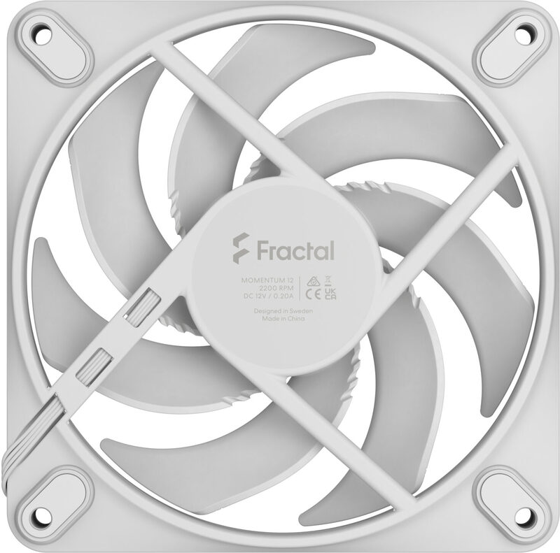 Fractal design momentum 12 case fan 777098 4 orig - Fractal Design Momentum 12 White 120mm Case Fan (White)