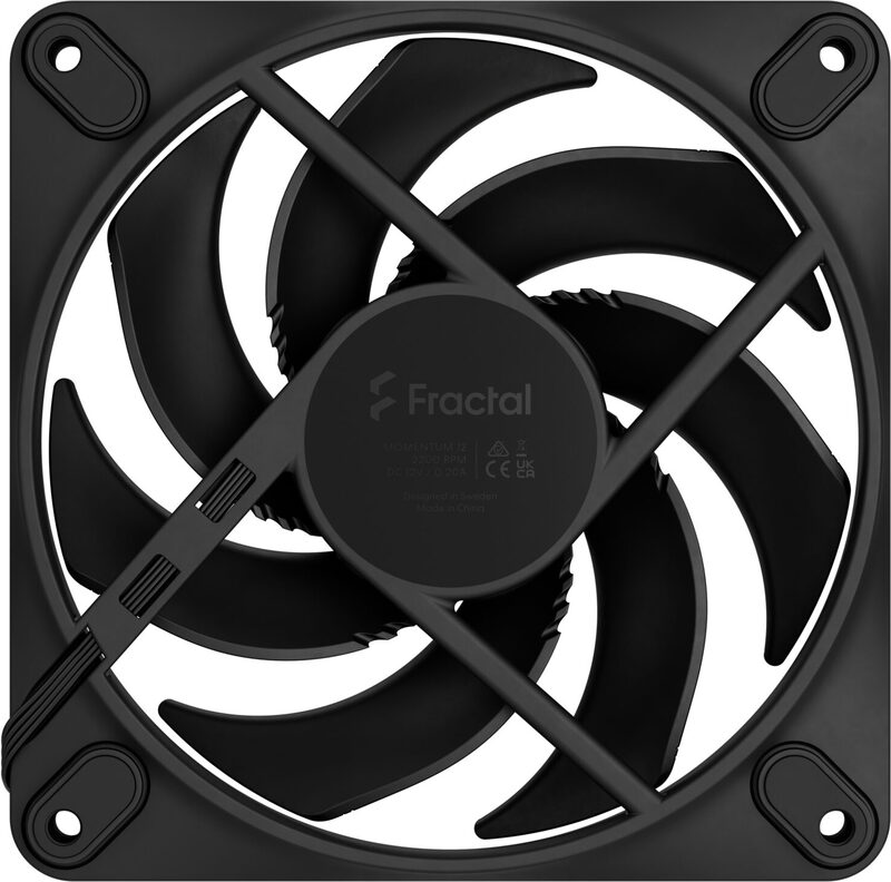 Fractal design momentum 12 case fan 777108 4 orig - Fractal Design Momentum 12 Black 120mm Case Fan (Black)