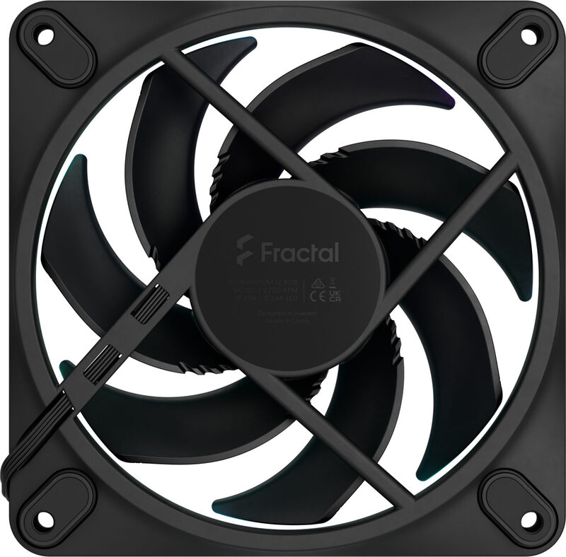 Fractal design momentum 12 case fan 777133 4 orig - Fractal Design Momentum 12 RGB Black 120mm Case Fan (Black)