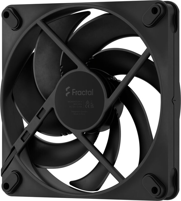Fractal design momentum 14 case fan 777086 2 orig - Fractal Design Momentum 14 PWM Black 140mm Case Fan (Black)