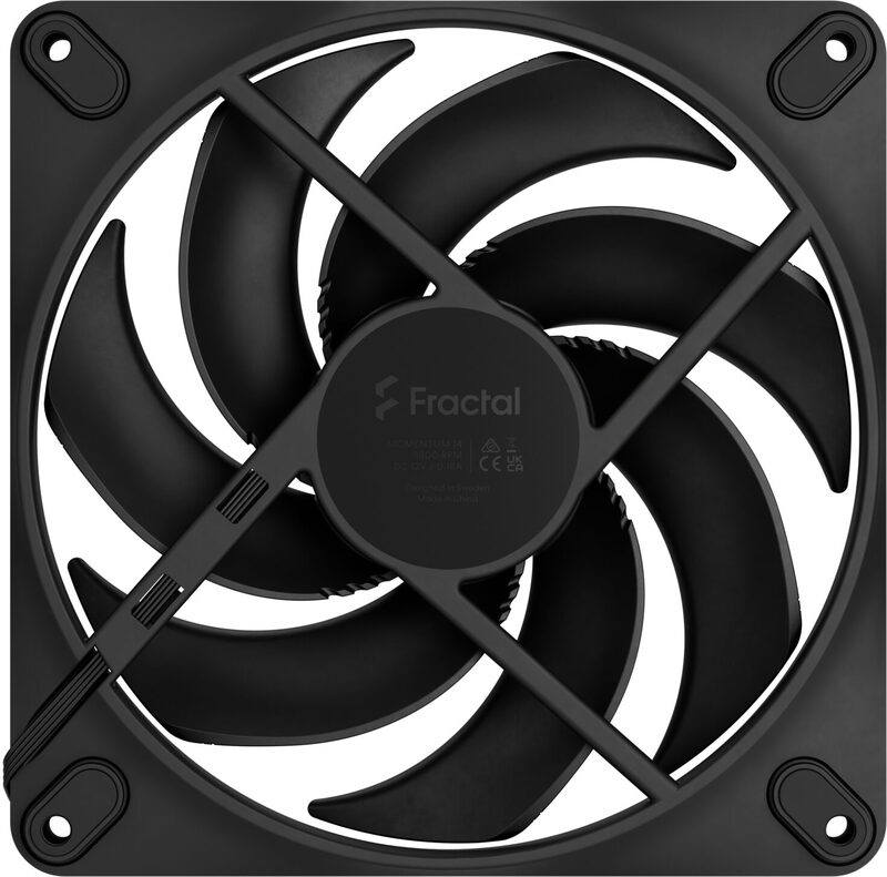 Fractal design momentum 14 case fan 777086 4 orig - Fractal Design Momentum 14 PWM Black 140mm Case Fan (Black)