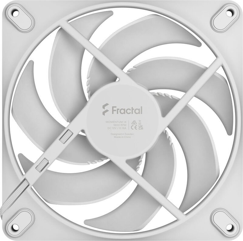Fractal design momentum 14 case fan 777087 4 orig - Fractal Design Momentum 14 PWM White 140mm Case Fan (White)